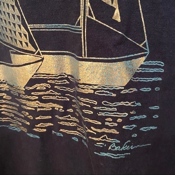 Vintage Hanes Blue Foiled Again 1991 Sailing Graphic T-Shirt Size Medium - Picture 4 of 8